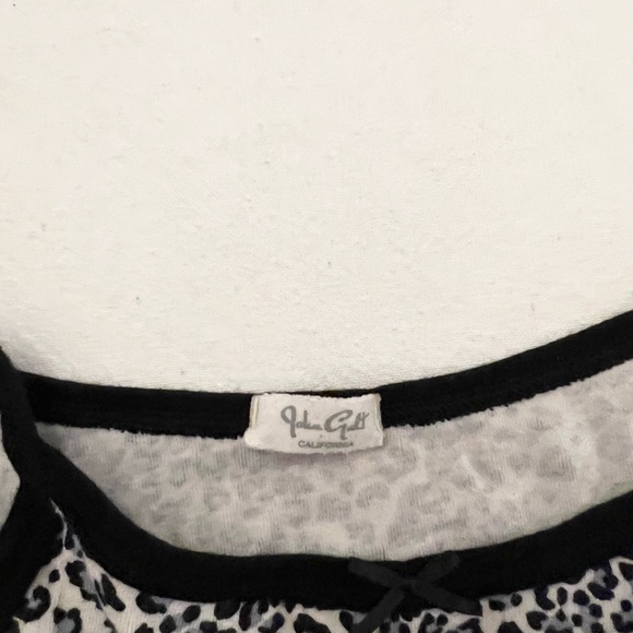 Black white and light blue Leopard print cropped tank top - Picture 2 of 2